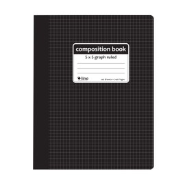 C-Line Composition Notebook, 5 x 5, Graph Ruled, Black Marble (22301)