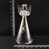 forkart cute handmade glasswork angel bell pink