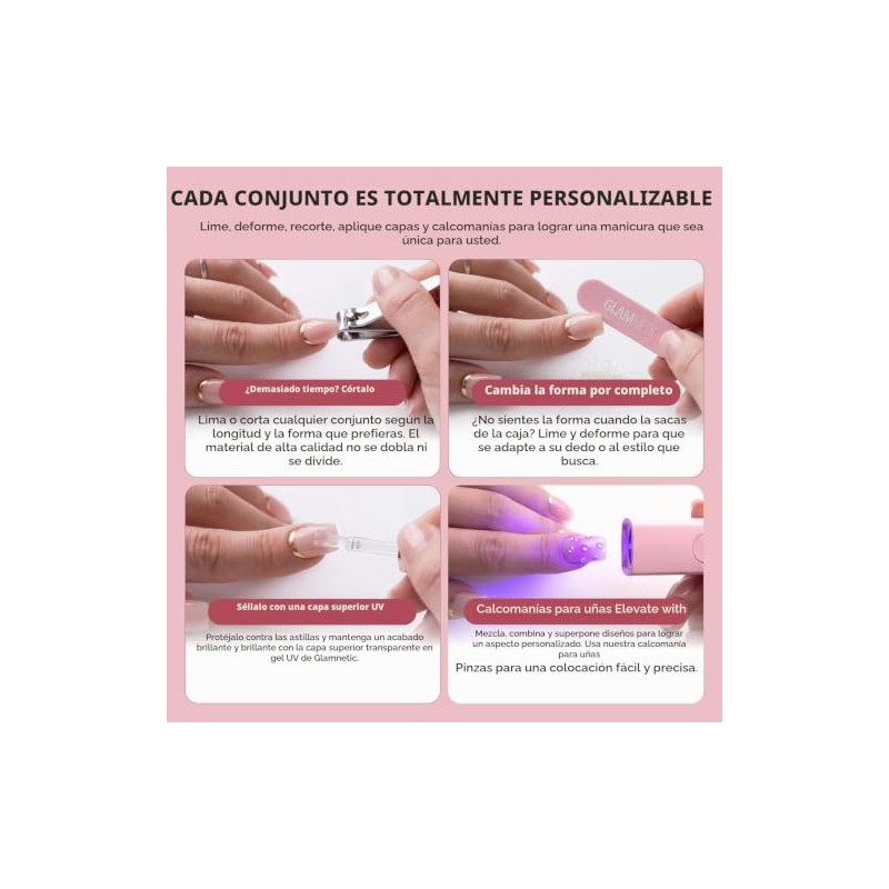 Glamnetic - Clavos de presión para uñas - Wild Card
