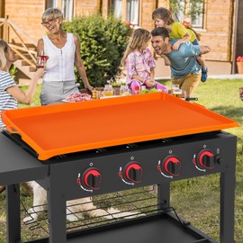 28" Blackstone Silicone Griddle Cover - Handles & All-Round Edge Design Blackstone Griddle Cover, Heavy Duty Food-Grade, All Season Black-Stone Griddle Accessory