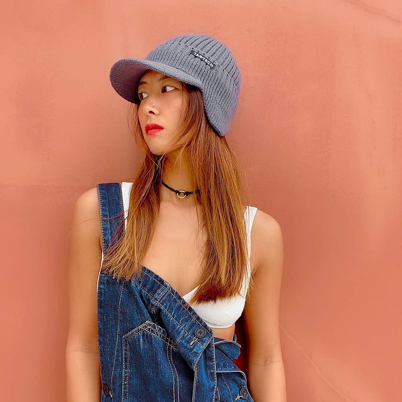 TaoTech Knit Hat with Brim Earmuffs, Cold Protection, Unisex, Cap,