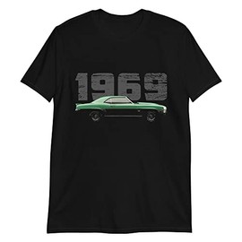 1969 Camaro SS Green Muscle Car Collector Classic Cars T-Shirt