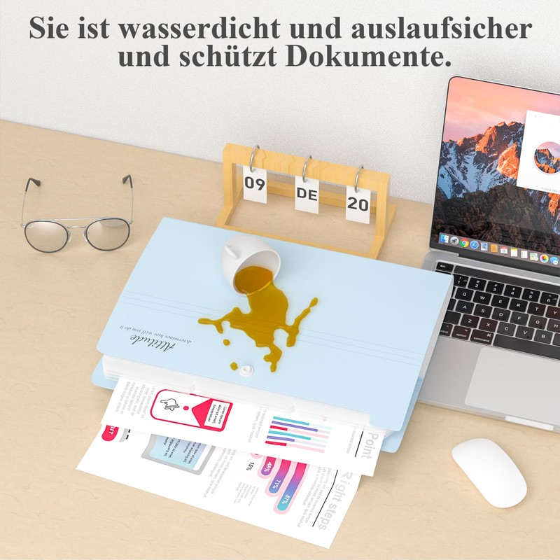 Expanding File A4, 12 Compartments Expandable File Folder Document Folder