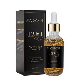 Alaganchi 12-in-1 Hair Growth Oil – Rosemary, Amla & Castor Oil | Strengthens, Nourishes, Reduces Hair Fall | Natural Herbal Blend | Non-Greasy | Paraben & Sulfate-Free