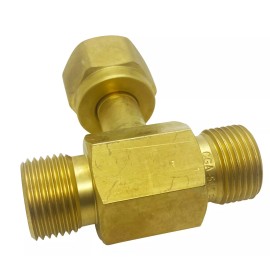 Preece Precision Oxygen Gas Y Adaptor Connect 2 Regulators To 1 Bottle, Manifold, CGA 540