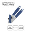 Fackelmann 670444 Ouvre-boîtes Dosenöffner, Edelstahl Kunststoff, Blau/Grau