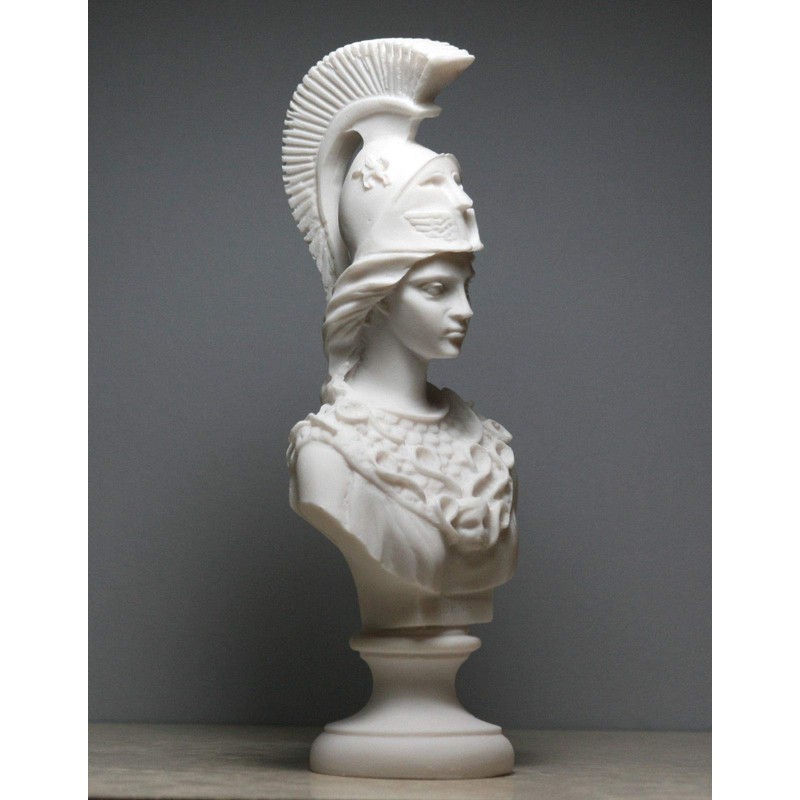 Athena Minerva Bust Greek Roman Goddess Statue Handmade Sculpture Head