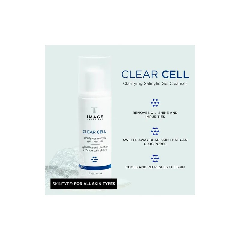 Image Skincare, Clear Cell Limpiador De Gel Salicílico, Lava