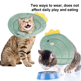 FRIUSATE Cat Cone Collar Soft, Cute Cat Recovery Collar Soft Adjustable Cat Cones to Stop Licking Comfortable Breathable Lightweight Neck Cone for Cats Kittens Pet After Surgery
