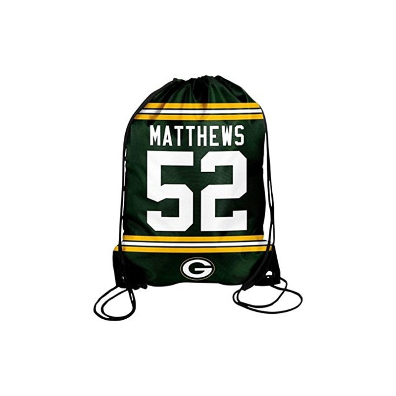 FOCO Green Bay Packers Matthews C. #52 Drawstring Backpack