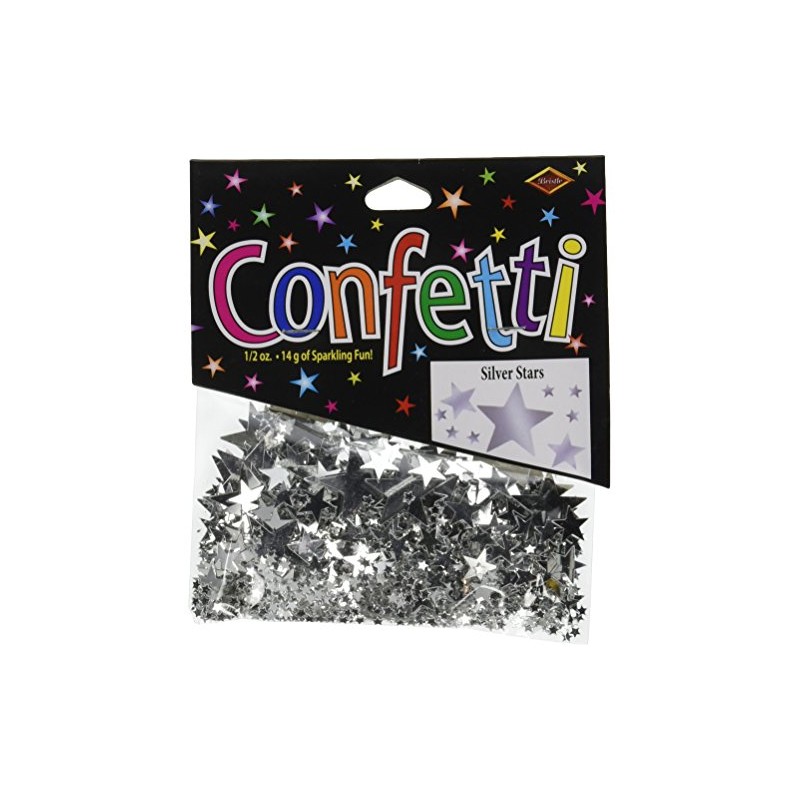 Beistle Silver Stars Confetti 1/2 oz
