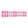 24 Pcs Pink Easter Press on Nails Short Square Fake