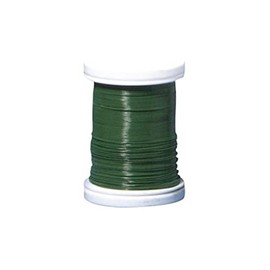 Rayher 2425213 Flower Wire, Painted Green, 0.30 mm Diameter, Spool 100 m, Material: Iron, Nickel-Free, Craft Wire, Winding Wire