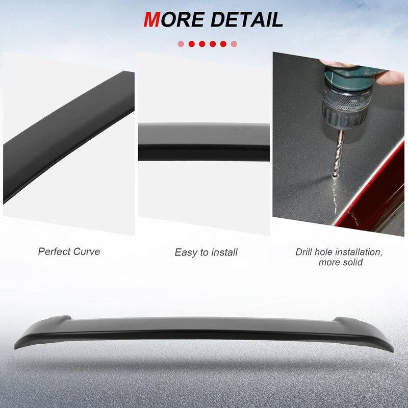 cciyu Roof Spoiler Fits for 2006-2008 for Honda Fit Rear