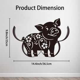 WADORN Funny Pig Metal Toilet Paper Holder, Cute Pig Decorative Toilet Paper Storage for Extra 8 Rolls Funny Freestanding Animal Decor Paper Roll Organizer for Farmhouse Bathroom Cabinet Space