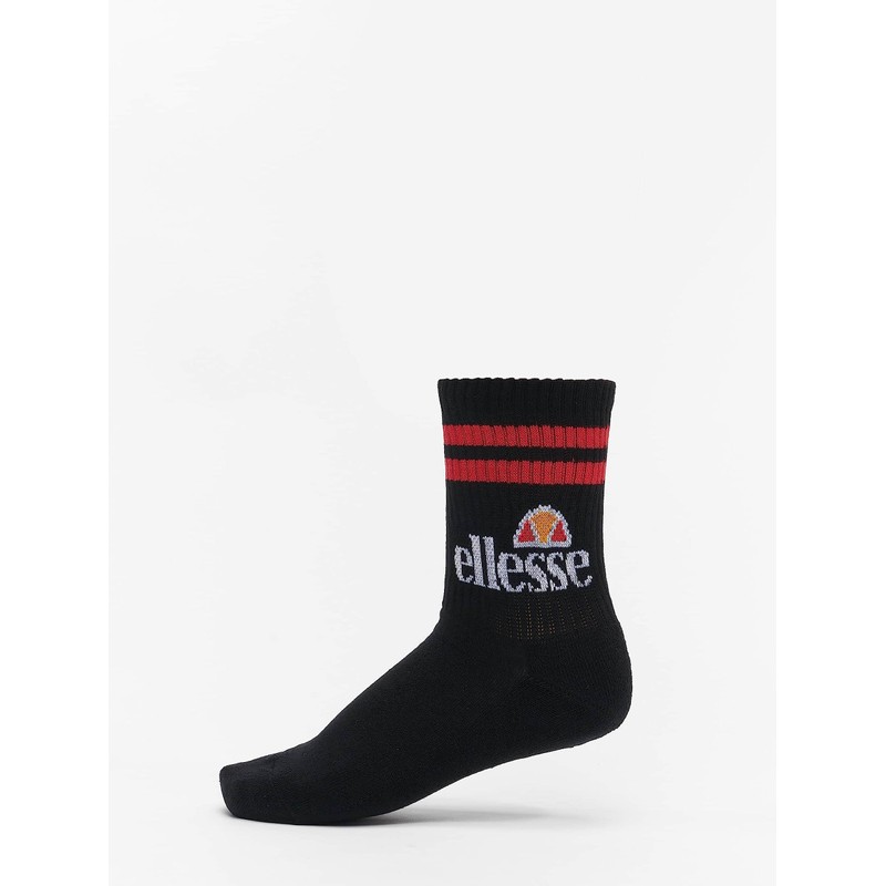 Ellesse Pullo Socks (Pack of 3), Black, Size 6-8.5