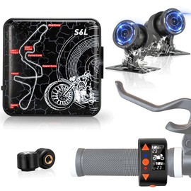 VSYSTO Motorcycle Dash Camera ，150° Wide Angle Motorcycle Front and Rear Cameras ，WiFi APP,Dual 1080P Starlight Night Vision Cameras,OLED Wired Controller,TPMS，Waterproof，G-Sensor,Loop Recording