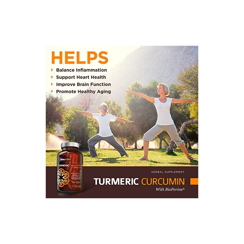 Organic Turmeric Curcumin Supplement 1500mg with BioPerine | 95% Standardized