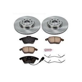 POWERSTOP KOE2259 Autospecialty Front Replacement Brake Kit-OE Brake Rotors & Ceramic Brake Pads For A3 A3 Quattro TT TT Quattro VW Beetle VW CC VW Eos VW GTI VW Jetta VW Passat [Model Specific]