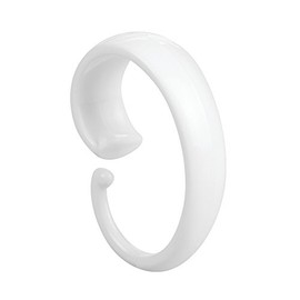 InterDesign Bathroom Shower Curtain "C" Hook - Pack of 12, White