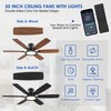 BYKISTOK 55in Black Flush Mount Ceiling Fan - RGB Low