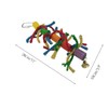 Set of 10 Colorful Pet Toy Wooded Swing Handmade Rattan