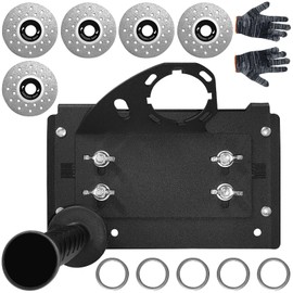 45 Degree Angle Cutting Tool, Angle Grinder Stand, 45 Degree Tile Chamfering Tool with 5 PCS Grinding Disc Wheel Cutting Blades Gloves Chamfer Cutter Holder Attachments for Cutting Ceramic Stone