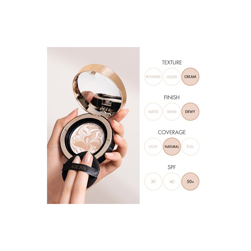 Age Signature Intense Foundation Makeup Cobertura Completa Base Cojín Coreano