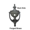 QCAA Solid Brass Door Knocker, Victorian Rope Type, 7-3/8", with