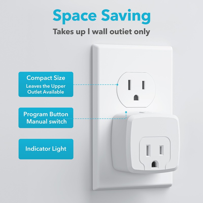 HBN Remote Control Outlet with 100FT RF Signal, Wireless On