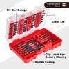 Geinxurn 107Pieces Impact Screwdriver Bits Set, Magnetic S2 Steel 1”/2”3”Phillips/Square/Torx/Slotted/Hex/Pozi