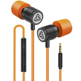 LUDOS Ultra Kopfhörer In Ear Ohrhörer mit Kabel und Mikrofon, Kristallklarer Klang, Ausgewogene Höhen und Tiefen, Neuer Memory Foam, Langlebiges Kabel, Bässe, Lautstärkeregelung, Earphones für Handy