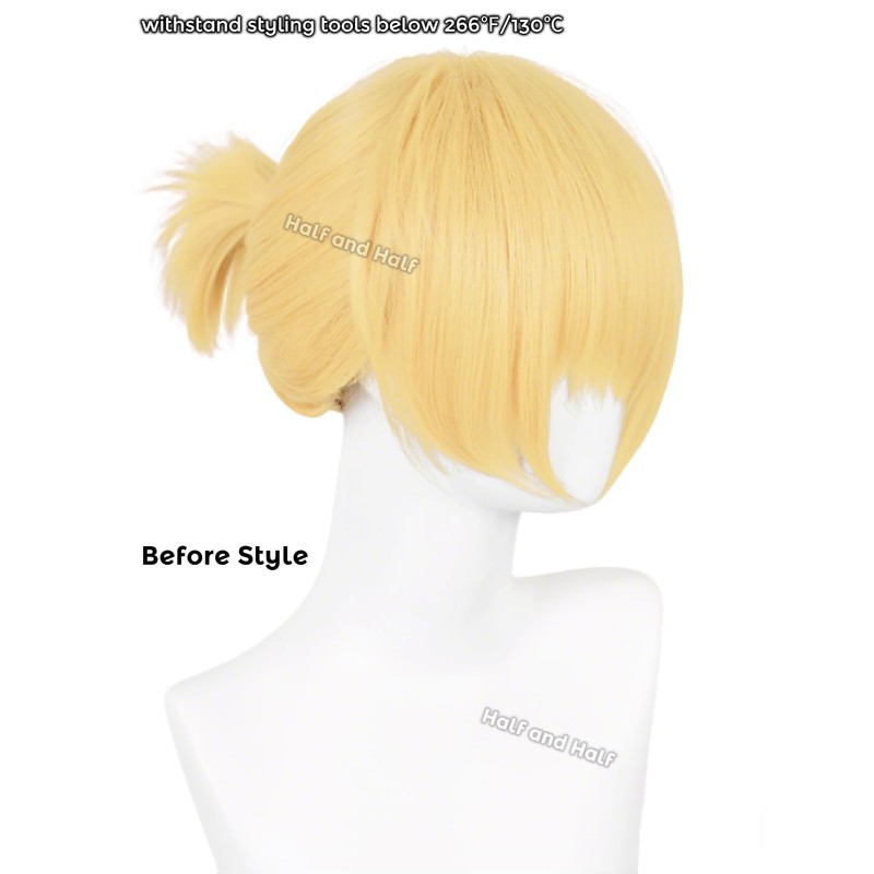 Short Blonde Anime Cosplay Wig Male Blonde Virtual Singer Costume