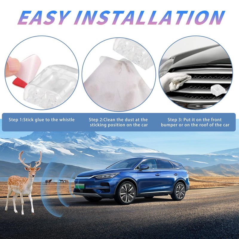 ONISMEZ 4PCS Deer Whistles for Vehicles - Universal Automotive Warning