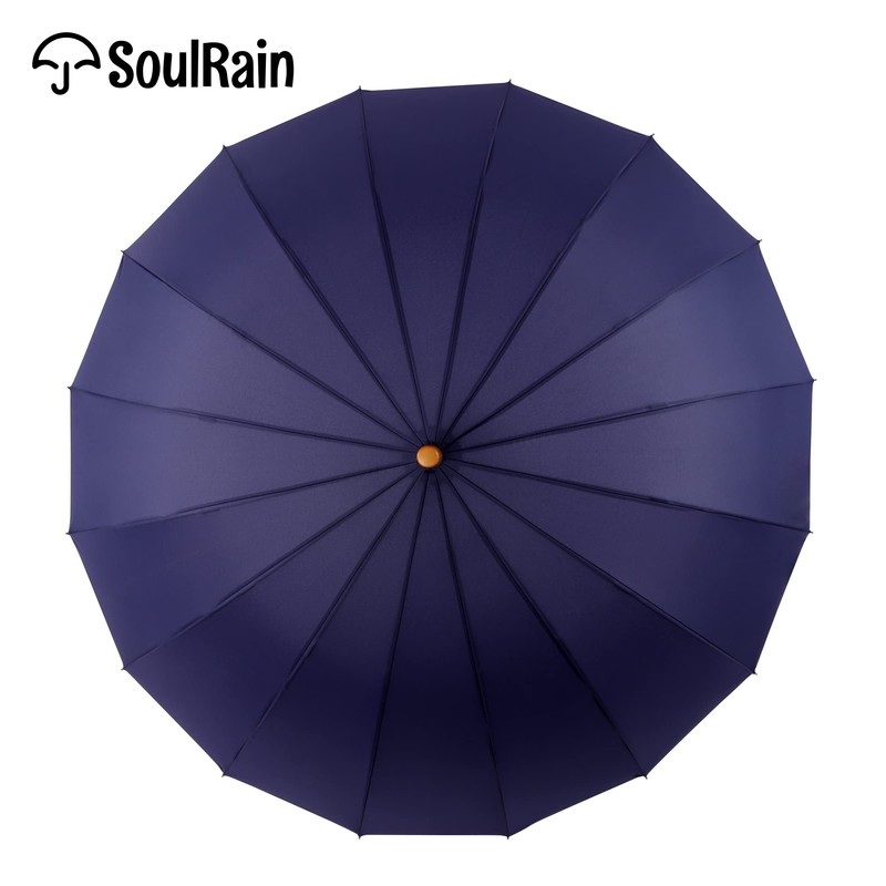 SoulRain 16 Ribs 48" Stick Umbrella Auto Open Solid Color