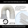 LEZIFU Portable Air Conditioner Kit with Hose, Adjustable Window Seal