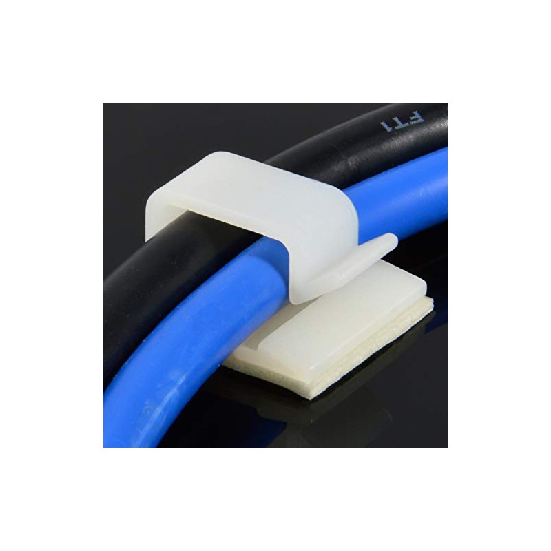 JacobsParts V5 Simple Adhesive Cable Routing Clip for Cord Management,