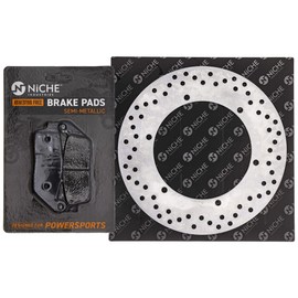 NICHE Rear Right Brake Rotor Pad Semi Metallic Kit For Honda Valkyrie 1500 06455-KYJ-901 06435-MGZ-J01 43251-MBY-671