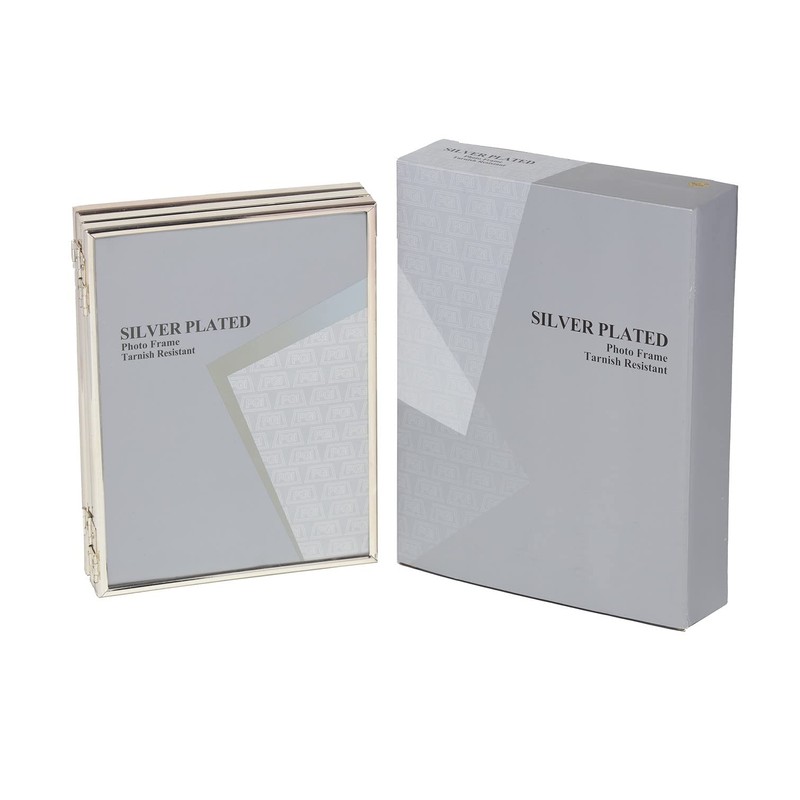 5 x 7-inch Silver Thin Edge TRIPLE PORTRAIT Photo Frames