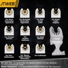 JTWEB Oscillating Multi Tool Hook Knife Blade Scraper, 10PCS Asphalt