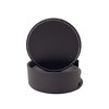Set of 6 PU Leather Black Bar Drink Coasters with