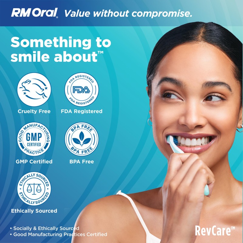 RM Oral RevCare Medium Toothbrush, Circular Power Bristles Power Away