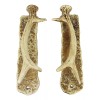 Ebros Set of 2 Western Rustic Speckled Deer Antlers Door
