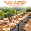 50PCS Thanksgiving Oval Paper Plates Large 11” Disposable Fall Party