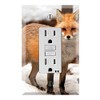 Graphics Wallplates - Red Fox in Snow River - Single