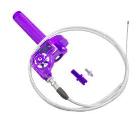 Motorcycle Throttle Grip 7/8" 22mm CNC Aluminum Quick Twister with Throttle Cable for KLX CR CRF EXC XR CRF50 CRF230 50 70 110 125 230 250 Dirt Pit Bike Motocross Motorbike Quad ATV (Purple)