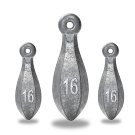 BLUEWING Bank Sinker 6LB Box Fishing Weights Sinkers Saltwater Bullet Lead Weights Sinkers, 16oz - 6pack