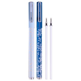 Idena 11372 - Penna a sfera in metallo, 2 pezzi, incl. 2 ricariche, colore nero, adatta per l'ufficio, la scuola e la casa