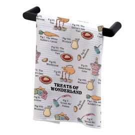 BDPWSS Alice Inspired Gift Fairy Tales Gift Animated Movie Fans Gift Alice Lovers Gift Treats of Wonderland Kitchen Towel (Treats Wonder TWCA)