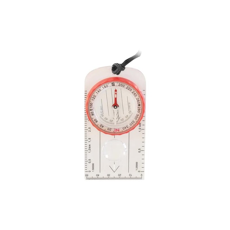 SOL® Deluxe Map Navigation Compass Rotating Bezel magnify glass declination